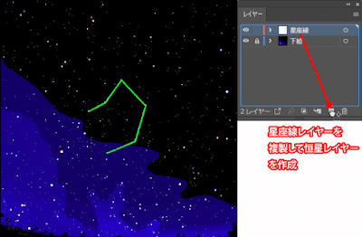 恒星用レイヤーの作成