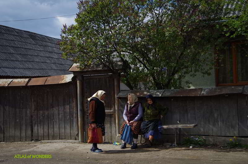 three old grandmas in the village