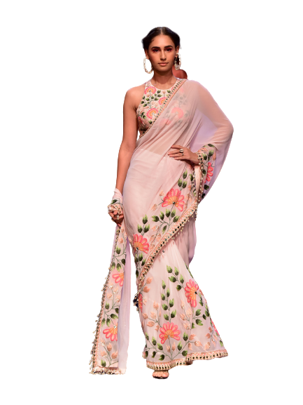 Model in Saree Png Transparent - Indian women Sari Png - Free Transparent PNG  Download