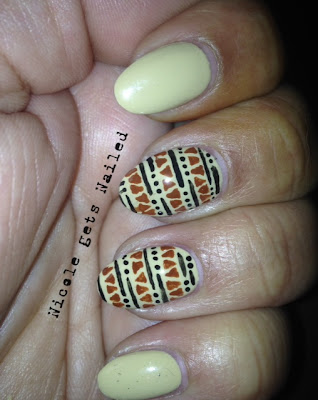 Tribal Print Nail Art