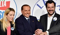 Roma, conferenza stampa congiunta dei leader di centrodestra