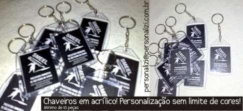 chaveiro em acrilico personalizado