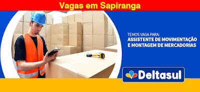 Deltasul abre vagas para Montador de Móveis em Sapiranga