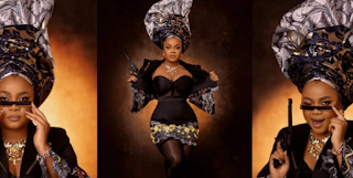 “The real Owanbe gangster” ~ Many reacts over Bimbo Ademoye gangster outfit to ‘Gang of Lagos’ movie premiere