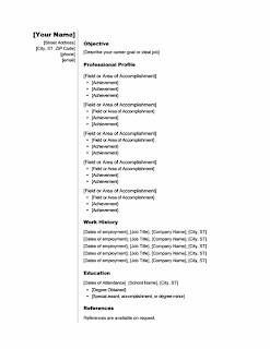 Functional resume, vertical design, Word