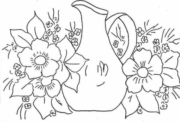 Dibujo de Minnie Con Flores para pintar en línea Colorear  - dibujos de flores para colorear en linea