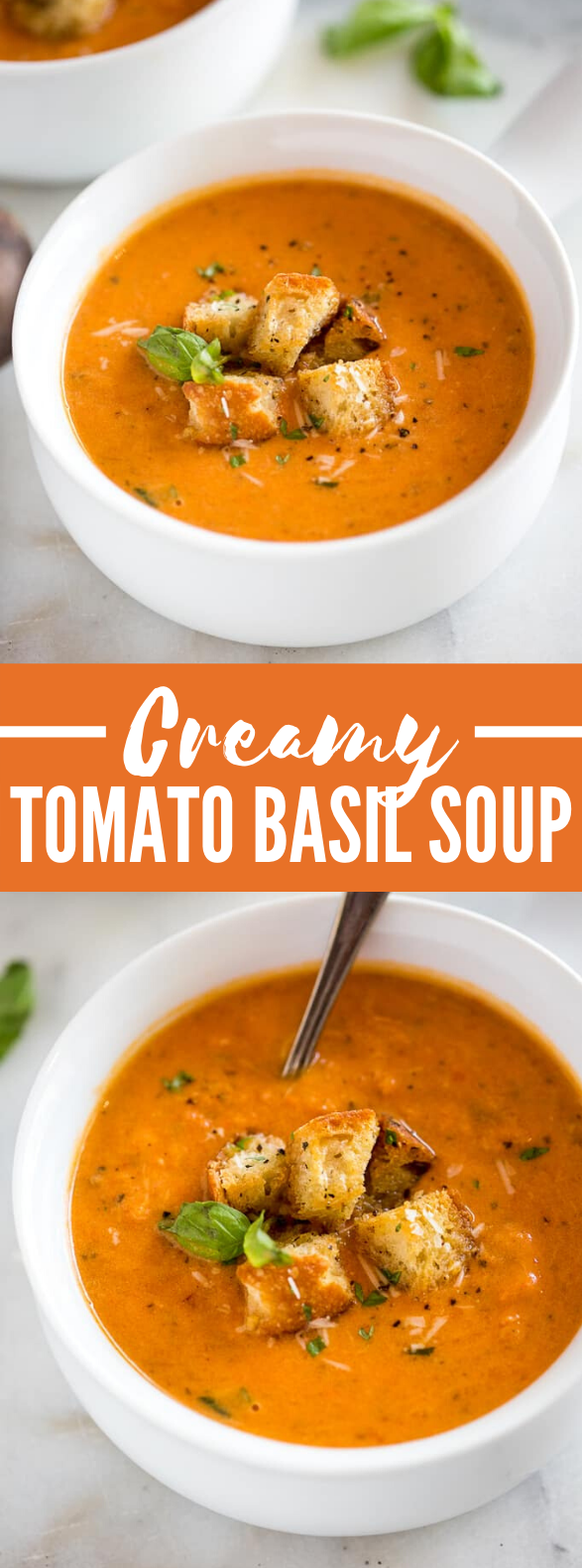 CREAMY TOMATO BASIL SOUP #appetizers #dinner