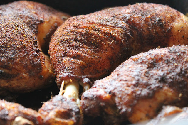 Knusprige Hähnchenschenkel aus dem Backofen, The Orange Taste