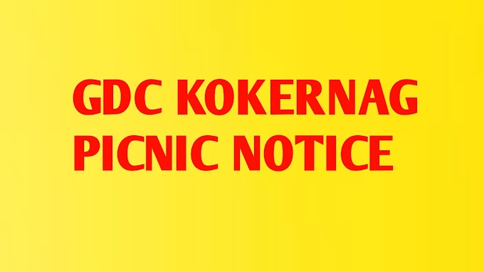 GDC KOKERNAG Important Notice Regarding Tomorrow Picnic For Students 