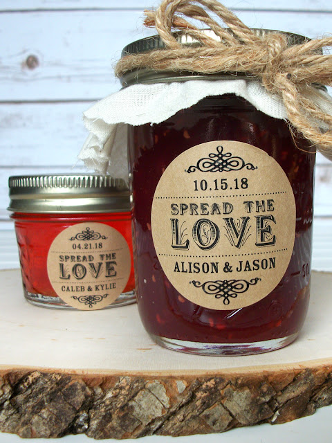 Kraft Spread the Love wedding canning labels