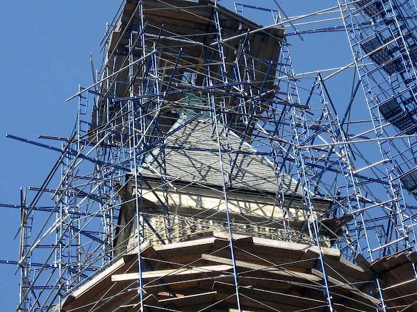 Village Tower Scaffold 2 - Again, the Jefferson Market Courthouse on 6th Ave.