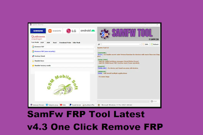 SamFw FRP Tool Latest v4.3 One Click Remove FRP