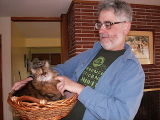 Rob Lopresti and cat