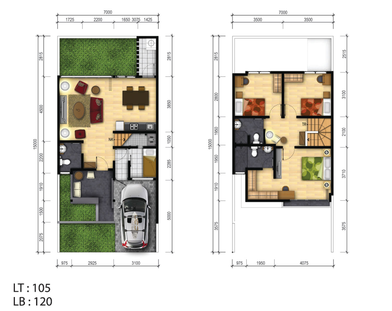 65 Desain Rumah Minimalis 2 Lantai Type 70 Desain Rumah Minimalis