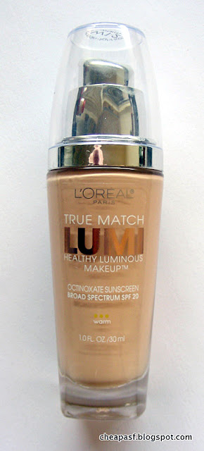 Review of L'Oreal True Match Lumi Healthy Luminous Makeup in W1-2 (Porcelain Ivory)