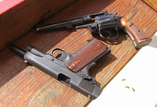 Colt M1991A1 and S&W Model 17-2 Click to enlarge