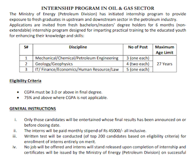 Ministry of Energy Internship 2019 For 6 Months | Rs 45,000 Monthly Stipend