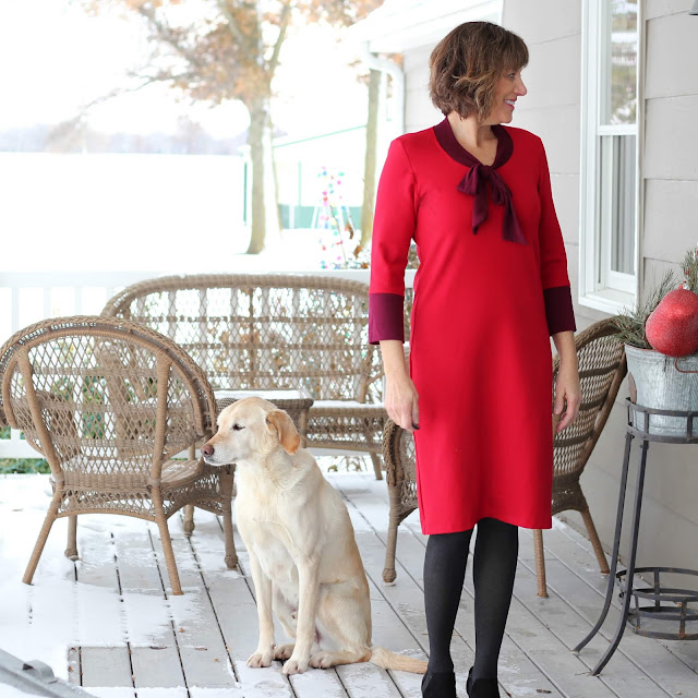 The Little Red Dress Project - McCall's 6886 with modifications using fabric from Style Maker Fabrics