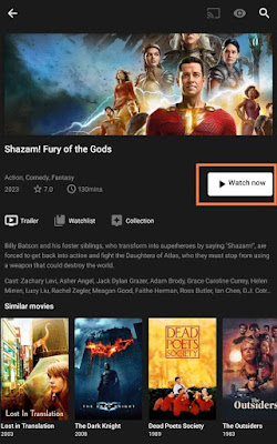 Preview of Shazam movie on netflix