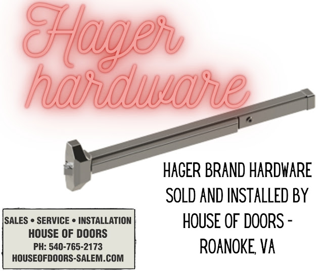 Hager brand hardware sold and installed by House of Doors - Roanoke, VA