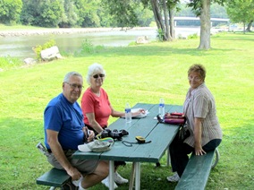 1308179 Aug 21 Bill Ann Barb At Picnic Table