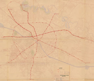 Propunere constructie magistrale de metrou in Bucuresti in 1953