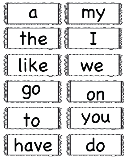 Word fry word Kids  Cards Play: At worksheets free Sight Flash Freebie: sight Kindergarten