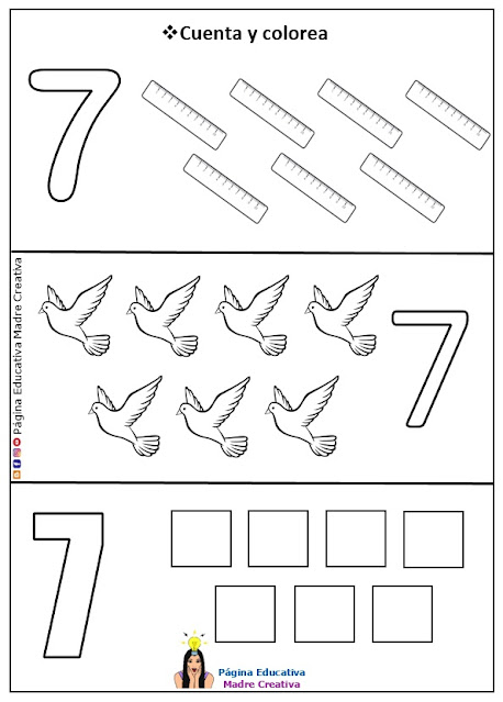 Matemáticas - Cuenta y Colorea