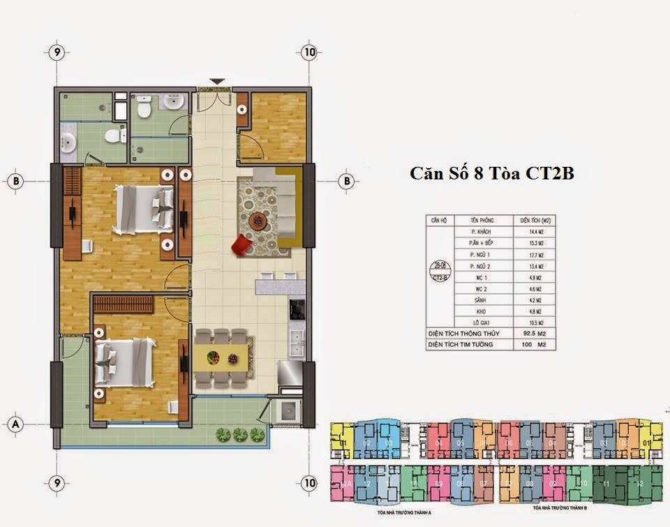 Mặt Bằng Chung Cư Tràng An Complex Tòa CT2B