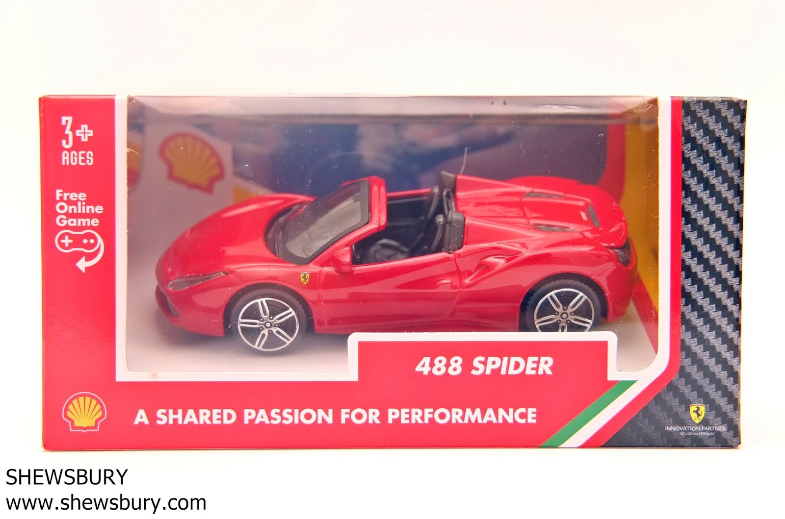 143 Bburago Ferrari 488 Spider By Shell Malaysia