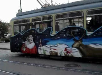 Graffiti Romania Christmas Tram