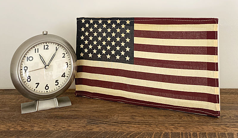 American Flag Shelf Sitter and Pillow