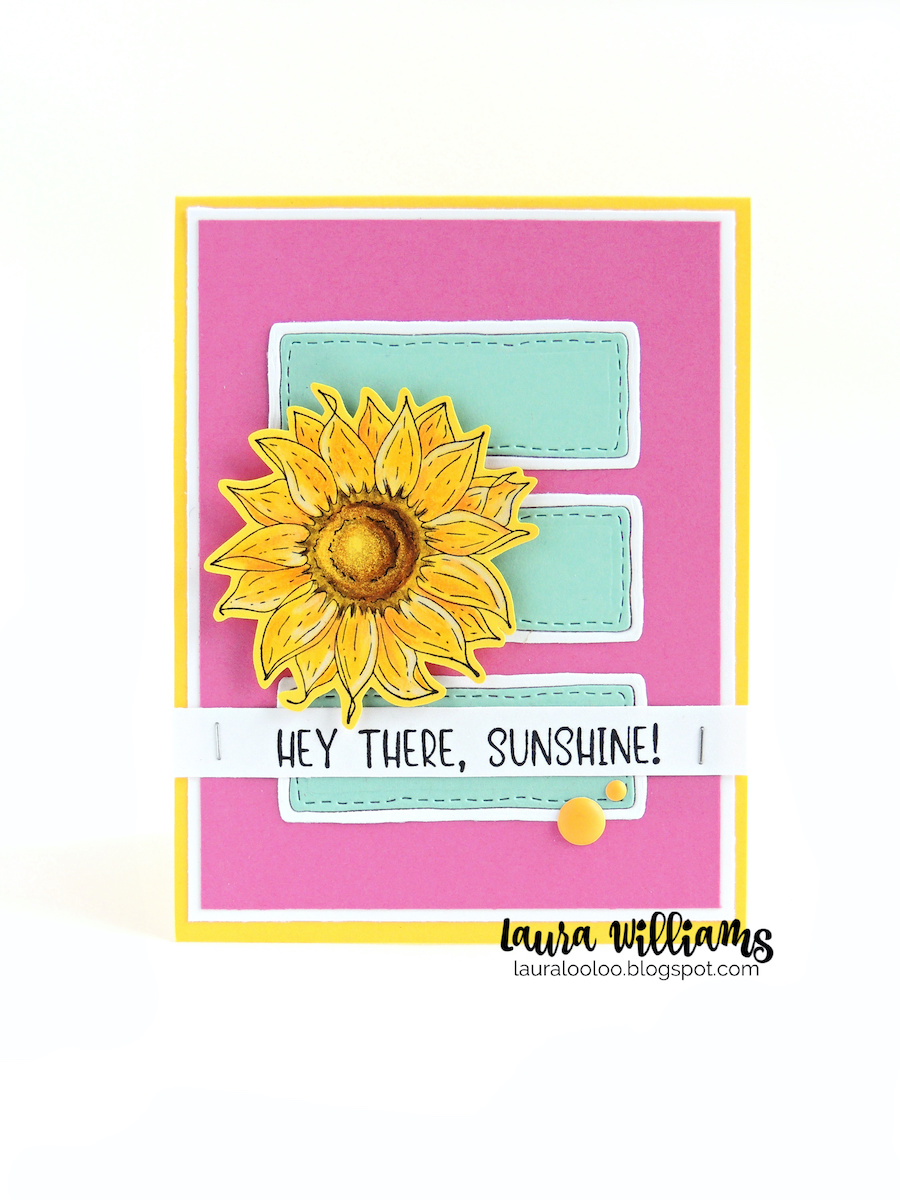 Hey there Sunshine! Make a cute card with simple die cutting and a sweet sunflower stamp, all from Impression Obsession. Stop by my blog to see two ways to use this sunflower stamp.