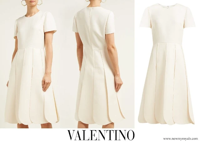 Countess of Wessex wore VALENTINO Pleated wool and silk-blend grain de poudre midi dress