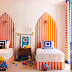 How to use the orange color in the interior of a child's room?