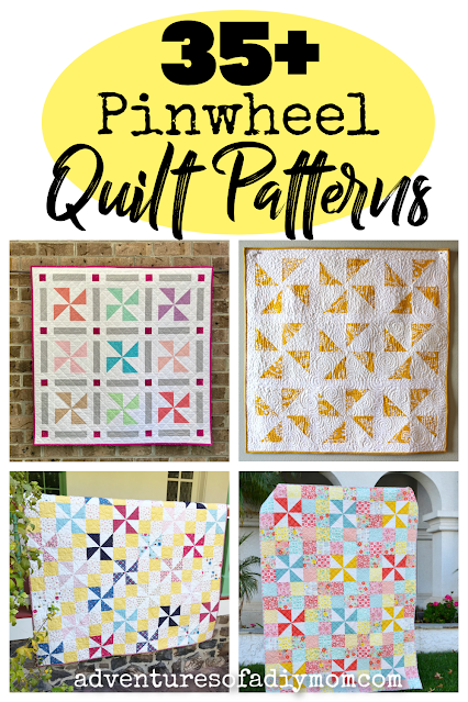 collage of pinwheel quilt patterns