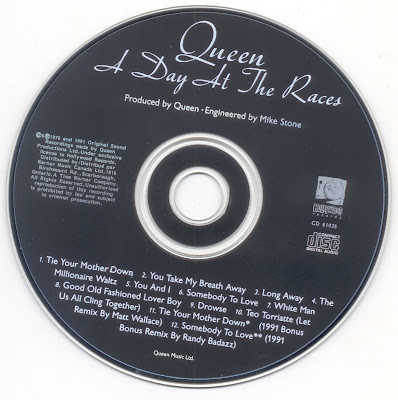 ( Capa / Cover ) Queen - A Day at the Races (1976)
