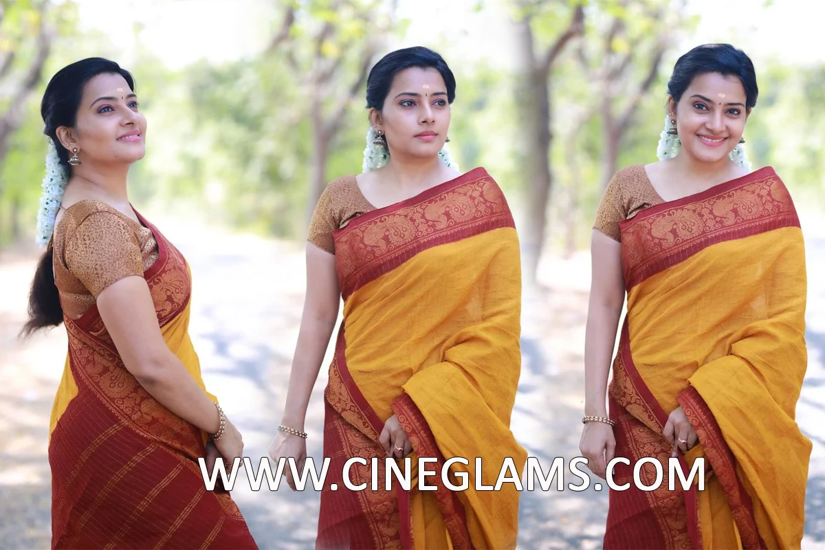 Actress shruthi raj cute traditional saree photoshoot