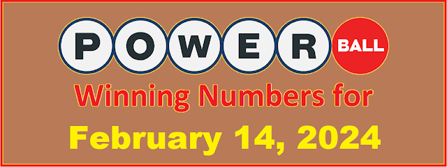 PowerBall Winning Numbers for Wednesday, February 14, 2024