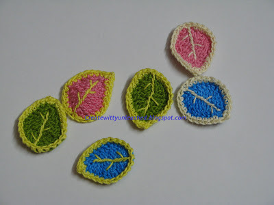 Free pattern Crochet leaves 4