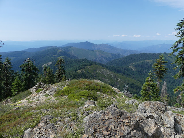 north along the ridge