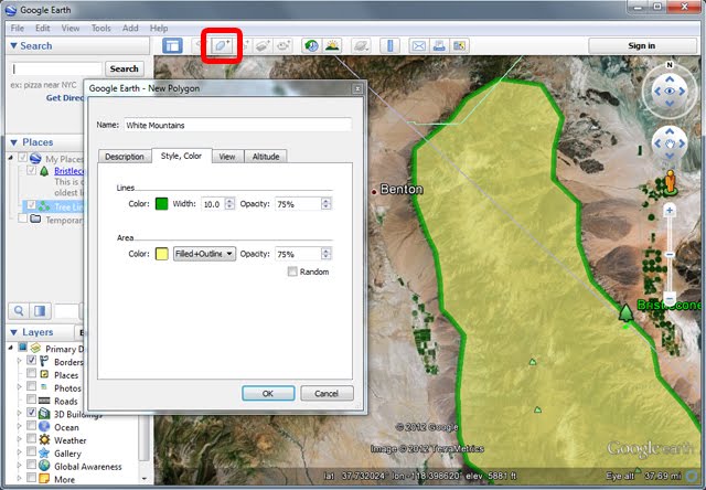 Add Polygons on Google Earth Pro 