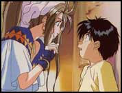 Primer encuentro entre Belldandy y Keiichi-san