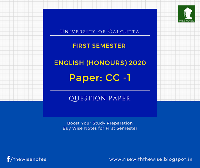 calcutta university english honours question paper 2020