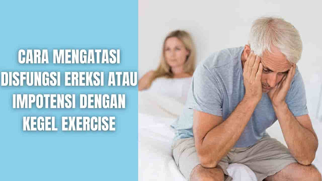 Cara Mengatasi Disfungsi Ereksi (Impotensi) Dengan Senam Kegel atau Kegel Exercise Apa Itu Disfungsi Ereksi ? Apakah impotensi dan disfungsi ereksi berbeda ?, jawabanya adalah sama. Disfungsi ereksi atau yang biasa dikenal impotensi adalah ketidakmampuan untuk mendapatkan dan mempertahankan ereksi yang cukup kuat untuk berhubungan seks.     Gejala Gejala yang ditemui pada disfungsi ereksi adalah:  Kesulitan mendapatkan ereksi Kesulitan mempertahankan ereksi Berkurangnya hasrat seksual    Penyebab Gairah seksual pria adalah proses kompleks yang melibatkan otak, hormon, emosi, saraf, otot, dan pembuluh darah. Disfungsi ereksi dapat terjadi akibat masalah dengan semua ini. Demikian pula, stres dan masalah kesehatan mental dapat menyebabkan atau memperburuk disfungsi ereksi.    Bagaimana Cara Mengatasi dan Mencegah Disfungsi Ereksi ? Latihan dasar panggul meningkatkan kekuatan otot dasar panggul. Latihan ini lebih dikenal dengan senam kegel. Wanita melakukan kegel sebagai persiapan dan untuk mendapatkan kembali kekencangan otot setelah melahirkan. Kegel juga meningkatkan kontinensia urin dan kesehatan seksual. Kontinensia adalah kemampuan mengontrol waktu buang air kecil dan buang air besar.  Latihan kegel juga bermanfaat bagi pria, secara spesifik latihan atau senam ini membantu memperkuat otot bulbocavernosus dan ischiocavernosus di daerah panggul mengelilingi penis dan aktif selam ereksi. Otot ini melakukan tiga pekerjaan yakni memungkinkan penis untuk mengeluarkan darah selama ereksi, memompa selama ejakulasi, dan membantu mengosongkan uretra setelah buang air kecil.    Cara Senam Kegel atau Kegel Exercise Sebelum melakukan senam kegel, hal yang pertama kali yang harus diketahui adalah menemukan otot dasar panggul. Untuk mengetahui posisinya dimana, silahkan untuk mencoba dengan membayangkan sedang menghentikan buang air kecil atau buang angin (kentut). Ini akan membuat meremas dan menarik otot-otot di sekitar alat kelamin dan bokong (anus).  Agar lebih mundah melakukan senam kegel silahkan duduk di kursi. Pastikan kaki berada di lantai dan kaki sedikit terpisah, serta dapat mencoba mencondongkan tubuh ke depan dan mengistirahatkan siku di atas lutut.  Pertama Slow Twitch Senam kegel versi pertama, slow twitch adalah latihan dasar panggul yang lambat :  Tarik dan kecangkan otot-otot di sekitar anus, seolah-olah sedang menahan angin Menarik dan meremas otot-otot di sekitar uretra, seolah-olah menahan buang air kecil Coba tahan tekanan selama 10 hitungan, lalu rileks selama 10 hitungan lagi Ulangi sampai otot dasar panggul terasa lelah  Kedua Fast Twitch Senam kegel versi kedua, fast twitch adalah latihan dasar panggul lebih cepat :  Tarik dan kecangkan otot-otot di sekitar anus, seolah-olah sedang menahan angin Menarik dan meremas otot-otot di sekitar uretra, seolah-olah menahan buang air kecil Tahan selama 1 detik, lalu rileks Ulangi sampai otot terasa lelah  Awalnya mungkin tidak bisa menahan remasan terlalu lama, jadi lakukan saja selama mungkin. Ini akan meningkat apabila semakin banyak atau rutin berlatih.  Untuk mendapatkan manfaatnya, maka lakukan latihan ini 3 kali sehari. Setidaknya perlu beberapa minggu sebelum otot menjadi lebih kuat, jadi jangan mengharapkan hasil instan.  Berdasarkan hasil penelitian melakukan kegel exercise setiap hari atau rutin dapat membantu meningkatkan fungsi ereksi.