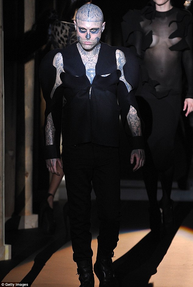 Muse Genest walked alongside Lady Gaga at Formichetti's debut catwalk show