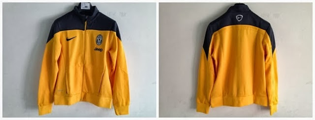 Grosir Jaket Bola Grade Ori  Sideline Track Juventus Yellow-Black 2013-14