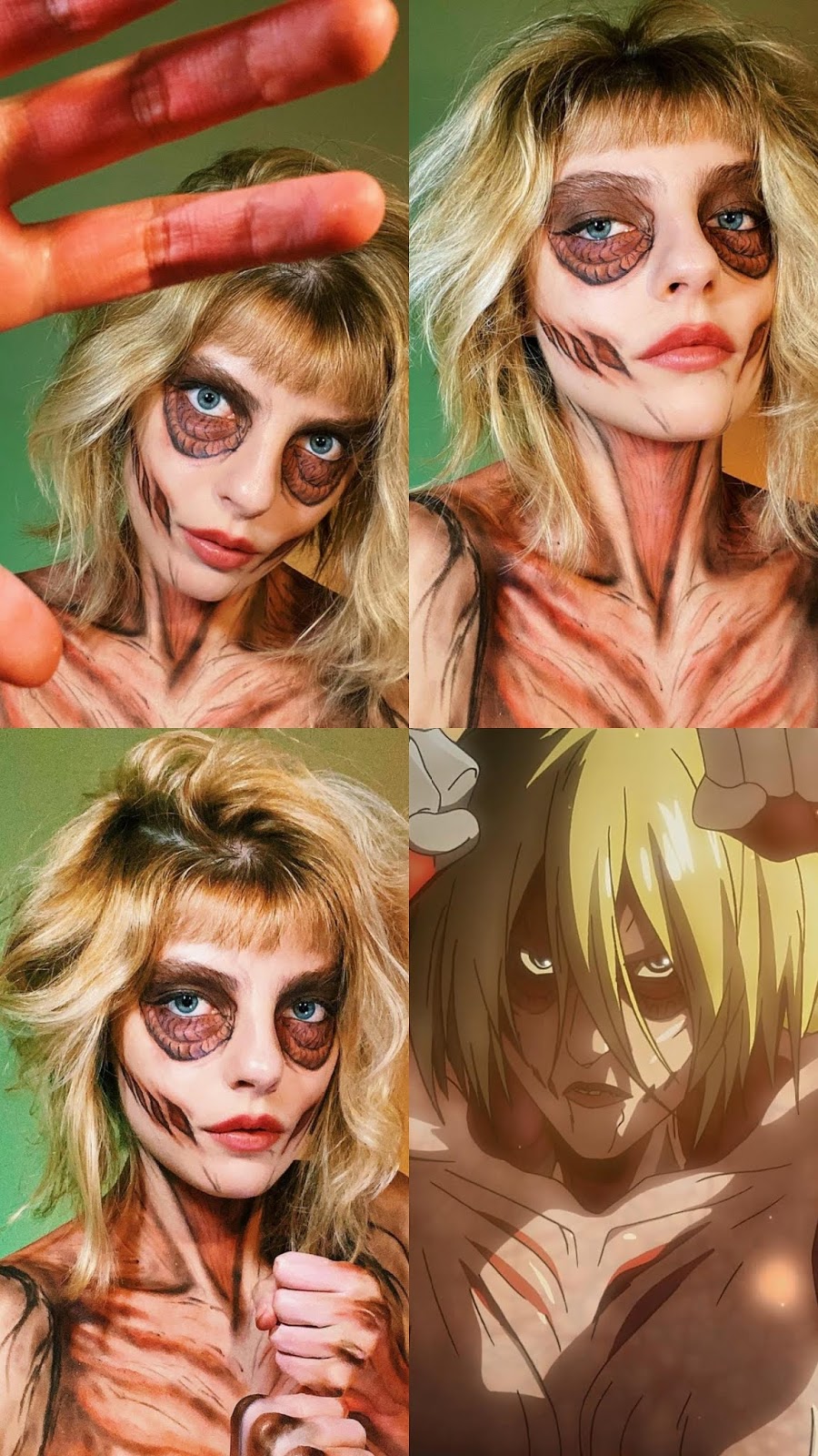 Attack on Titan Female Titan Make-up and Cosplay