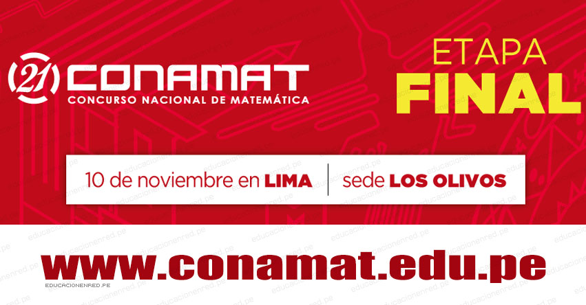 CONAMAT 2018: Resultado Final 10 Noviembre - www.conamat.edu.pe