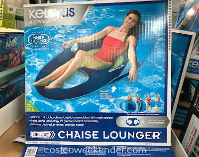 Cool off and lounge around in the pool with the Kelsyus Chaise Lounger Pool Float